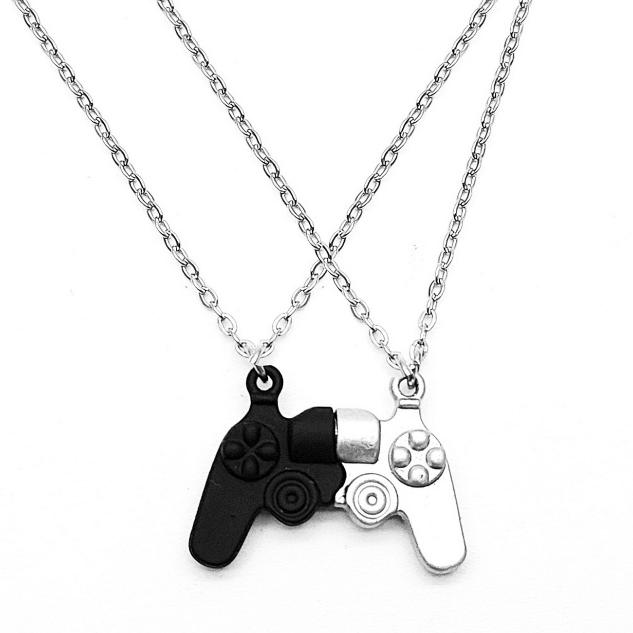 Collar Para Pareja Control Video Juego Gamer Iman + Estuche 