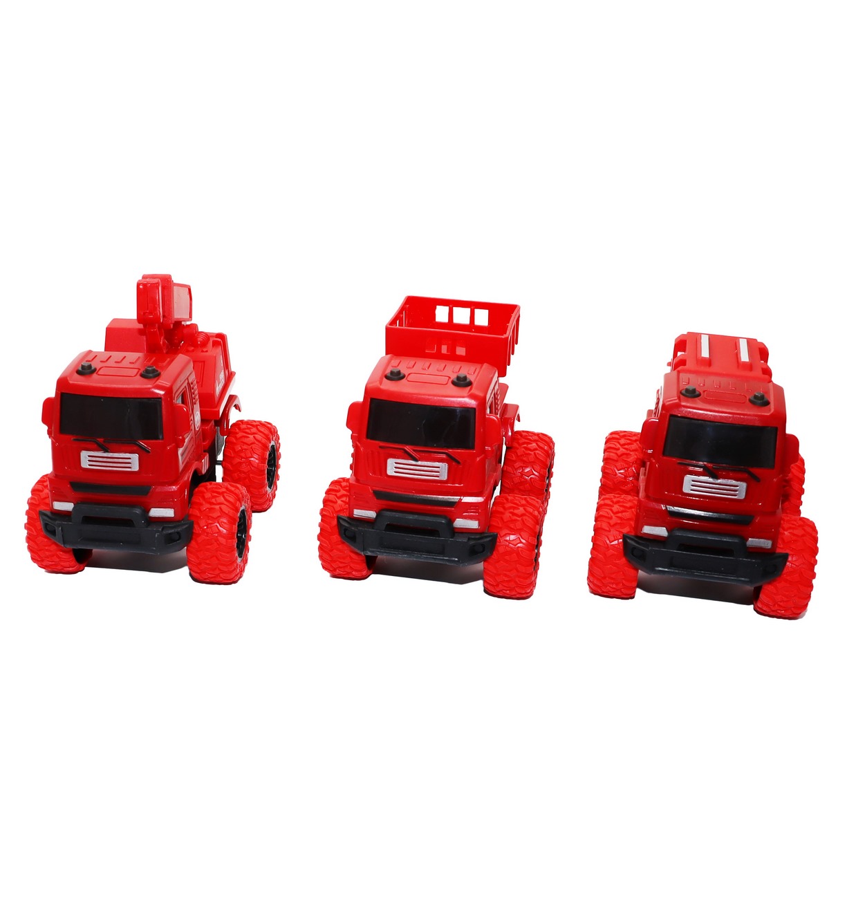 Carros Camión Bomberos De Impulso Colección Juguete X 4pcs