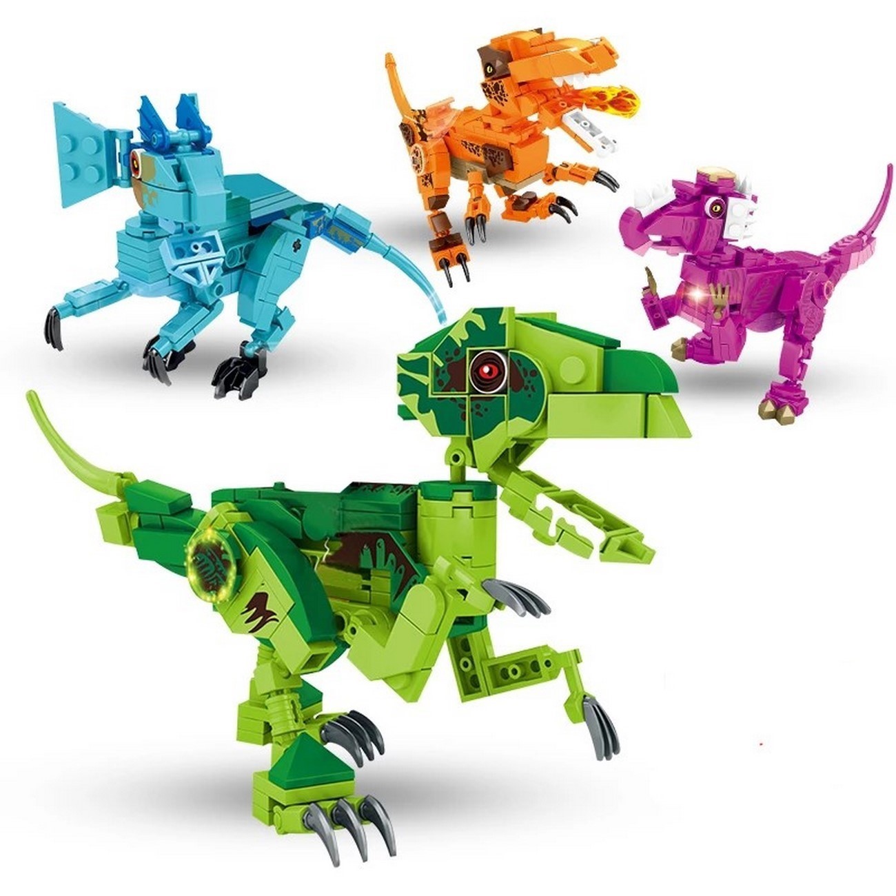 Dinosaurios X 4 Pcs Juguete Armables Armatodo Construcción