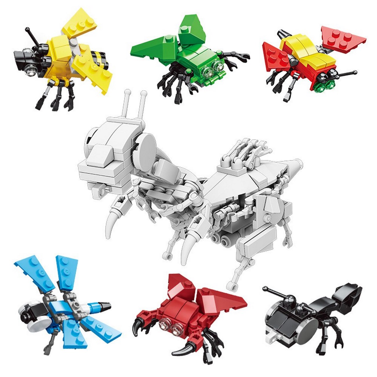 Juguete Armable Insectos Armatodo Construcción Niños X 6 Und