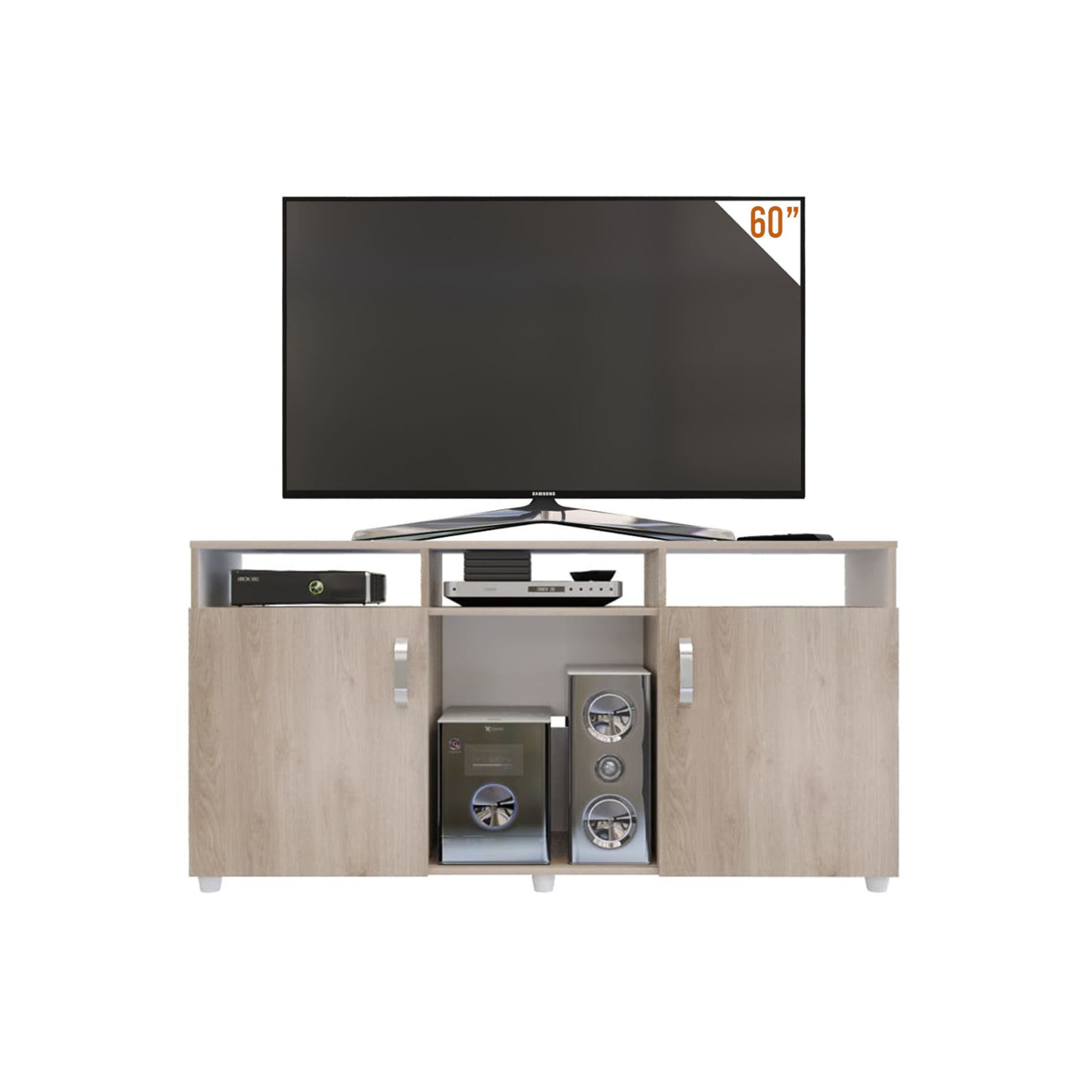 Mesa De Tv Mueble Televisor Urban Bertolini - Ceniza