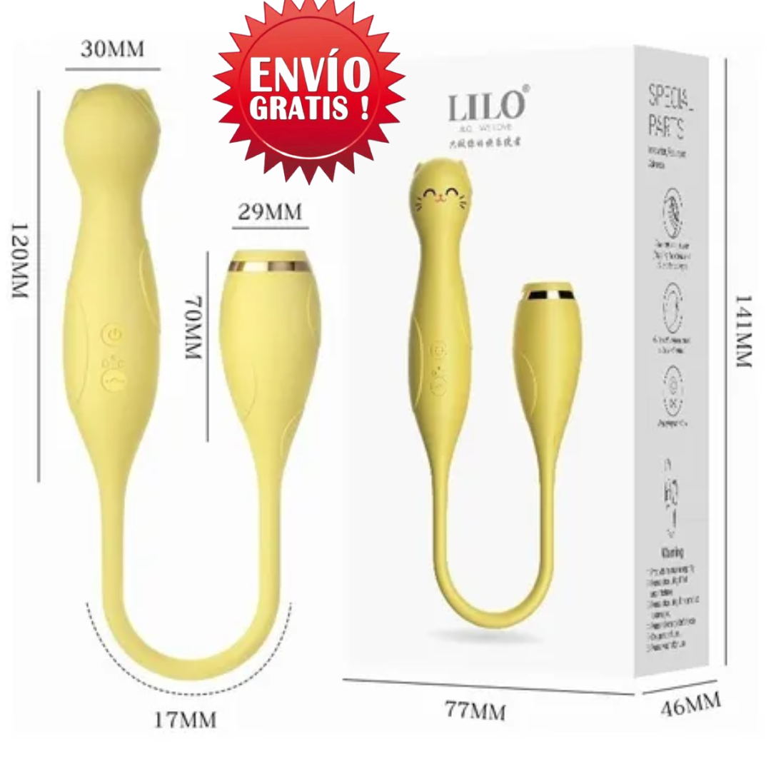 Vibrador Doble Estimulación Cute Cat