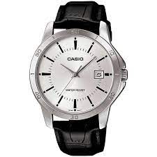 Reloj Casio Dama Ltp-v004l-7audf Mujer Cuero Negro Original