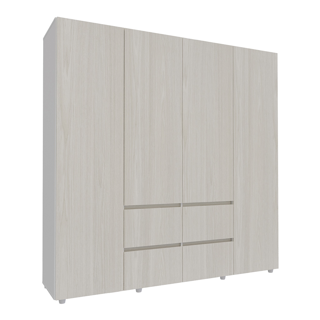 Armario Closet Bertolini Color Blanco Con Niebla