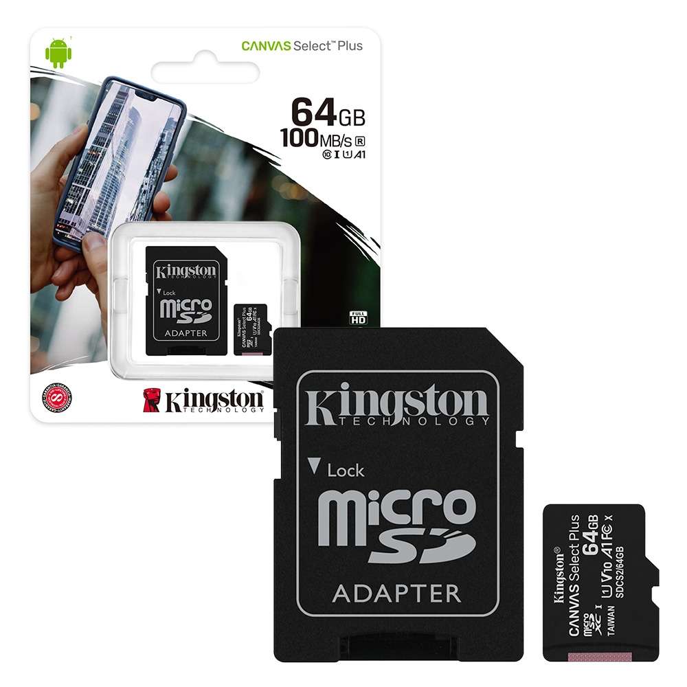 Memoria Micro SD 64GB Original Kingston 100MB/S