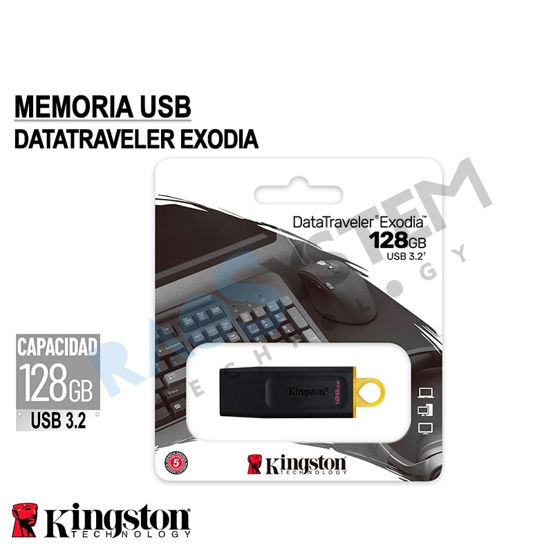 Memorias USB 128GB Original Kingston DataTraveler Exodia 
