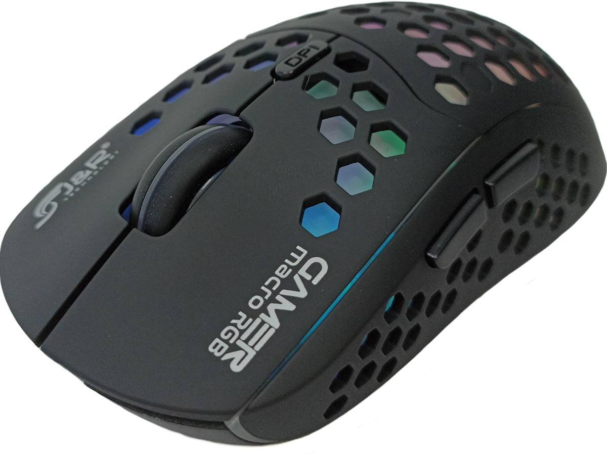 Mouse Gamer Retroiluminado Rgb Panel De Abeja 6400 Dpi 6d