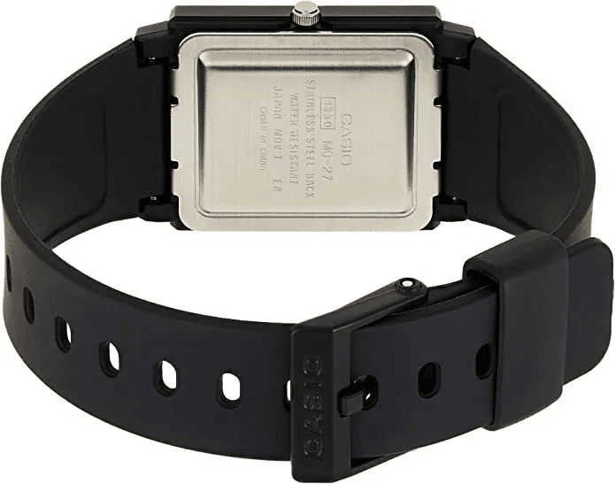 Reloj Casio Unisex MQ-27-1BDF Classic Quartz Analogo Rectangular Resina Dama Hombre