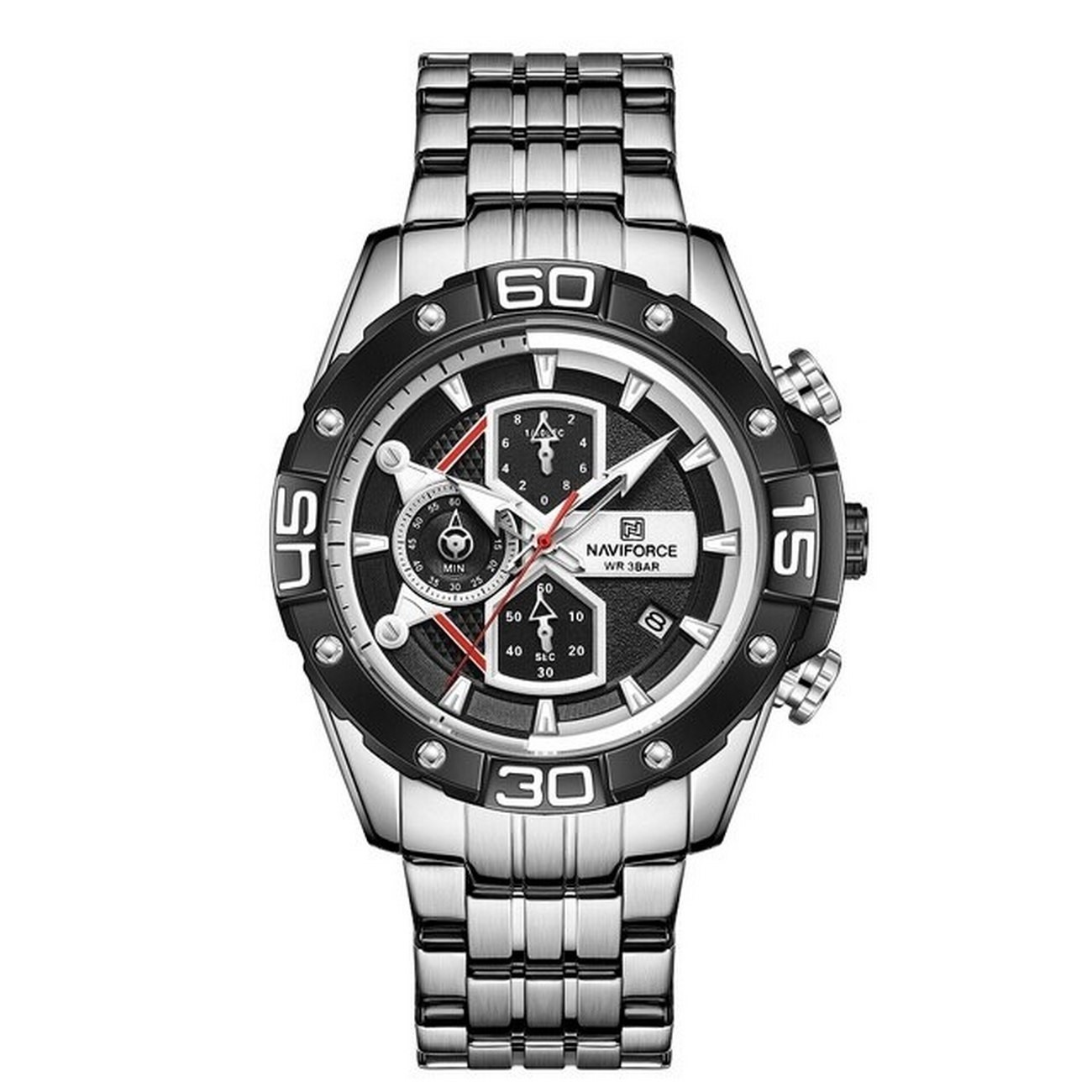 Reloj Naviforce Original Nf 8018m Cronografo + Estuche