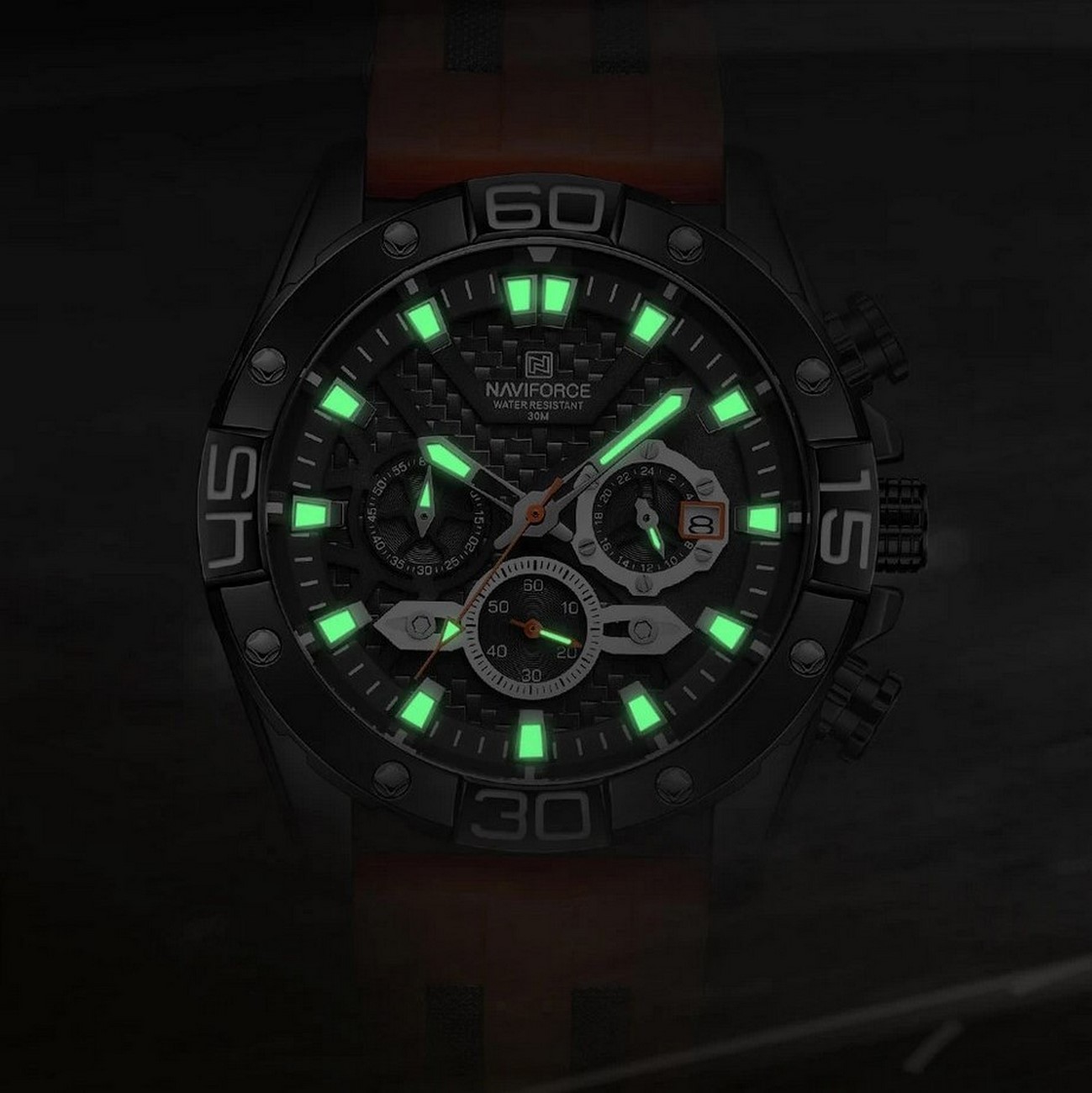 Reloj Naviforce Original Nf 8019t Cronografo + Estuche