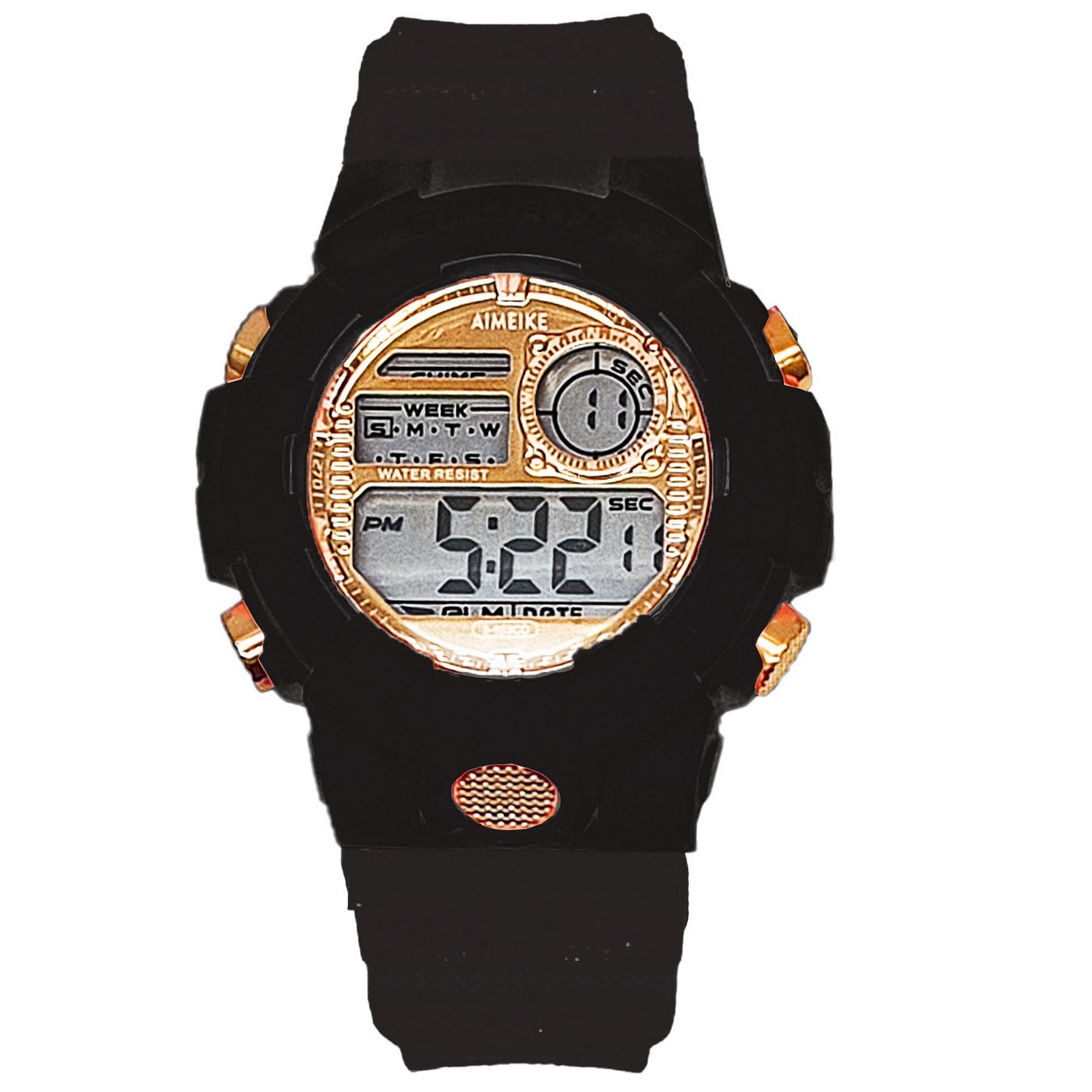 Reloj Digital Resistente Al Agua Impermeable Negra 30 M + Estuche