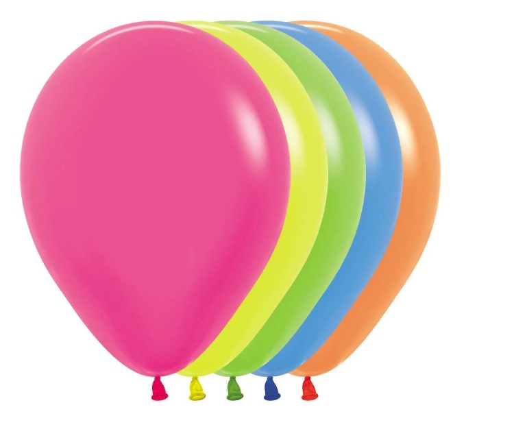 Globo Latex Redondo Neon Surtido R-12 *50und Sempertex