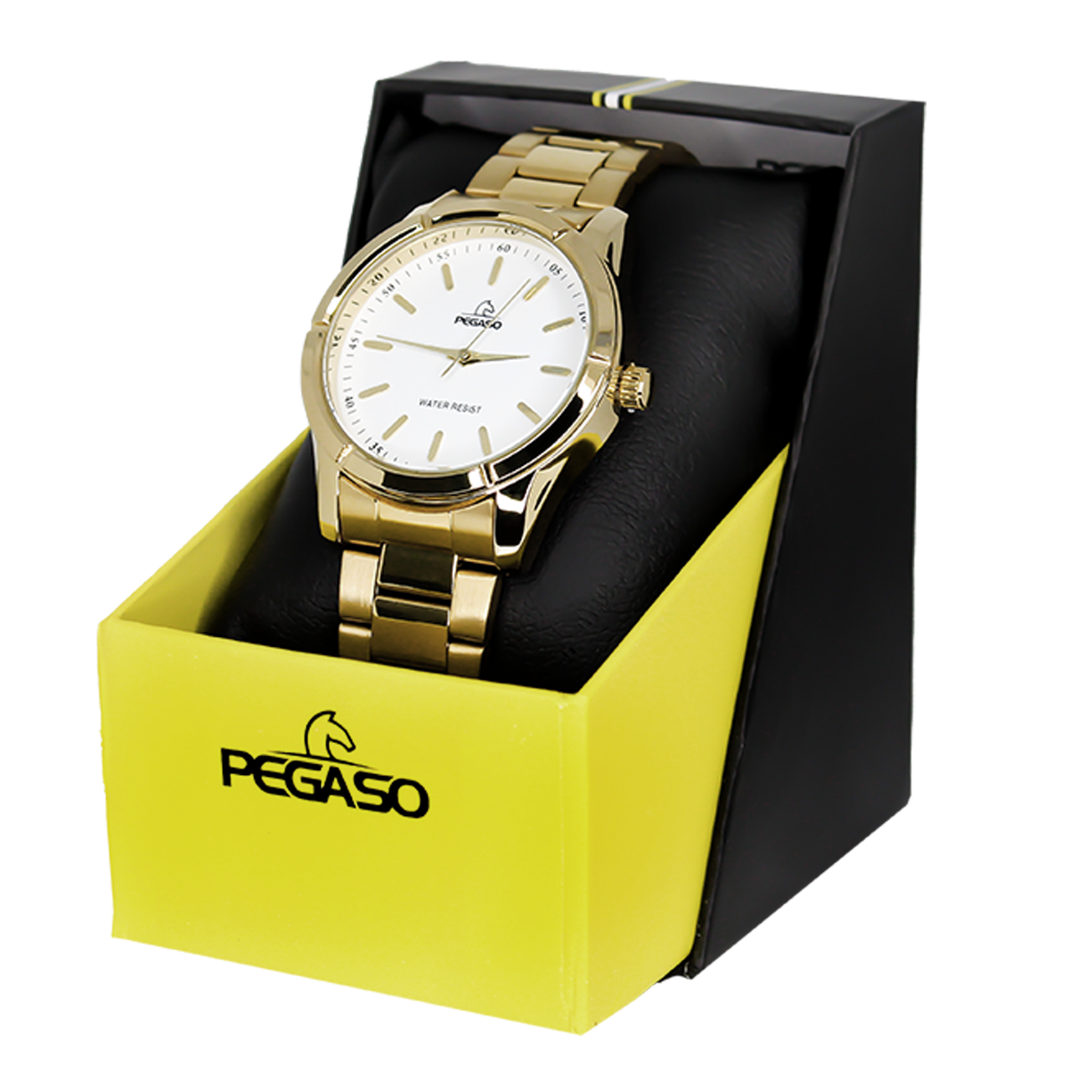 Reloj Pegaso P6491G-182201A Masculino - Caballero - Hombre Metálico Dorado