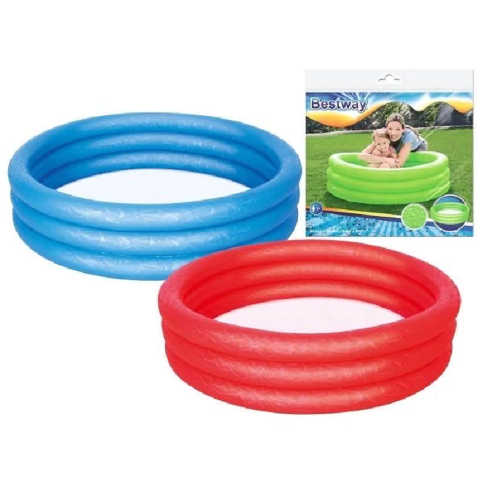 Piscina hinchable 3 anillos 102cm -Altura: 25cm 