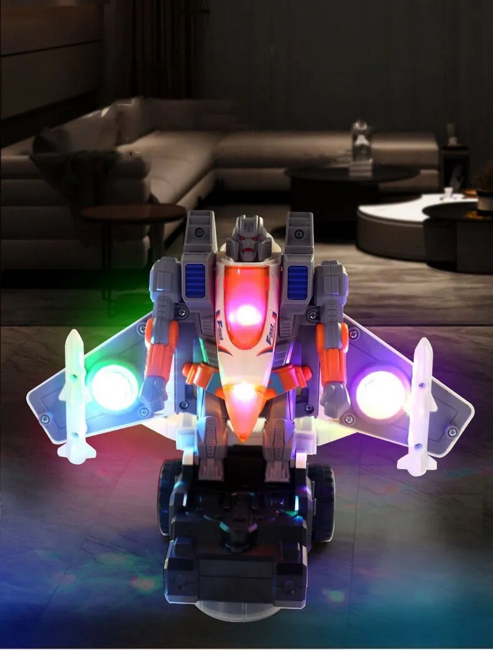  Robot Transfomers Avion Militar Luces Sonido Niño+ Bateria