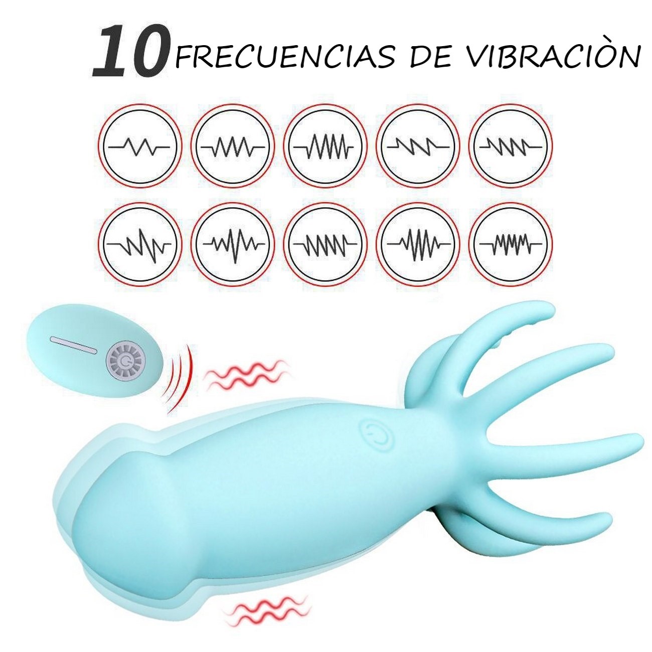 Vibrador Consolador Pulpo Recargable Con Control 26495-65