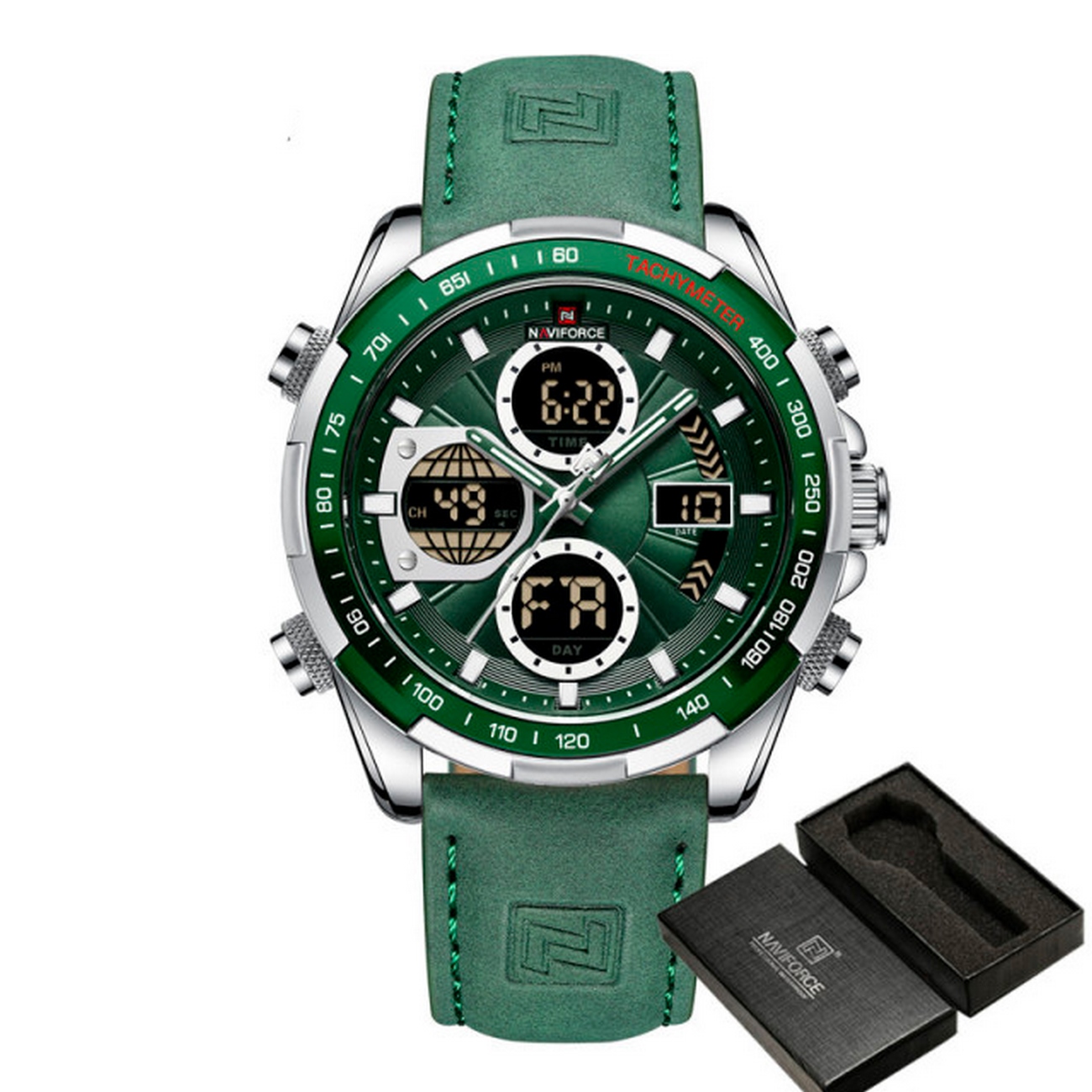 Reloj Naviforce Original Nf9197 Verde + Estuche