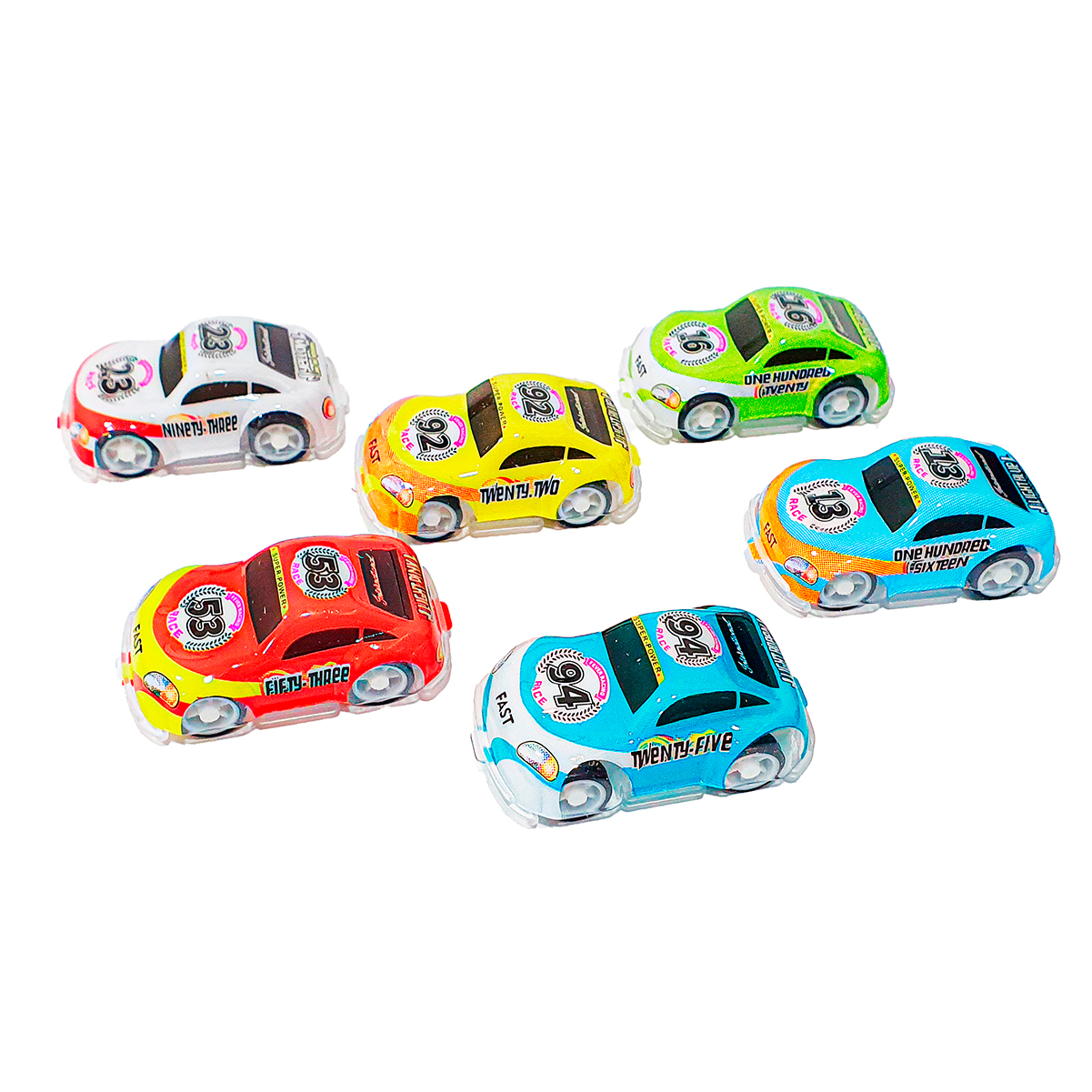 Carros De Carrera De Impulso Colección Juguete X 12 Pcs