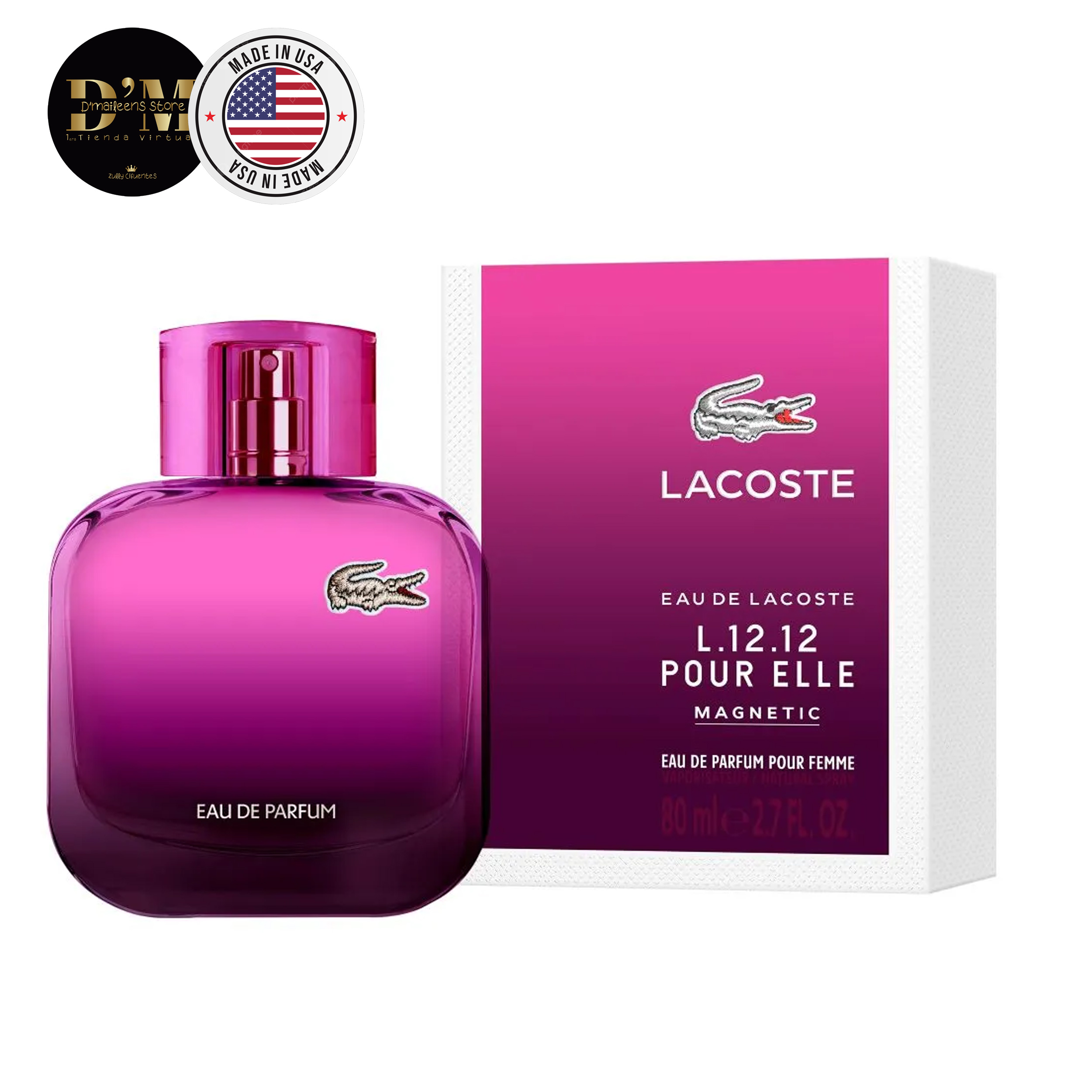 Perfume Eau De Lacoste L.12.12 Pour Elle Magnetic Lacoste Fragrances    (Replica Con Fragancia Importada)- Mujer