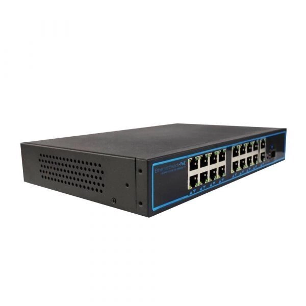 Switch De 16 Puertos Ethernet Poe 10/100mbps 250w Poe Sat