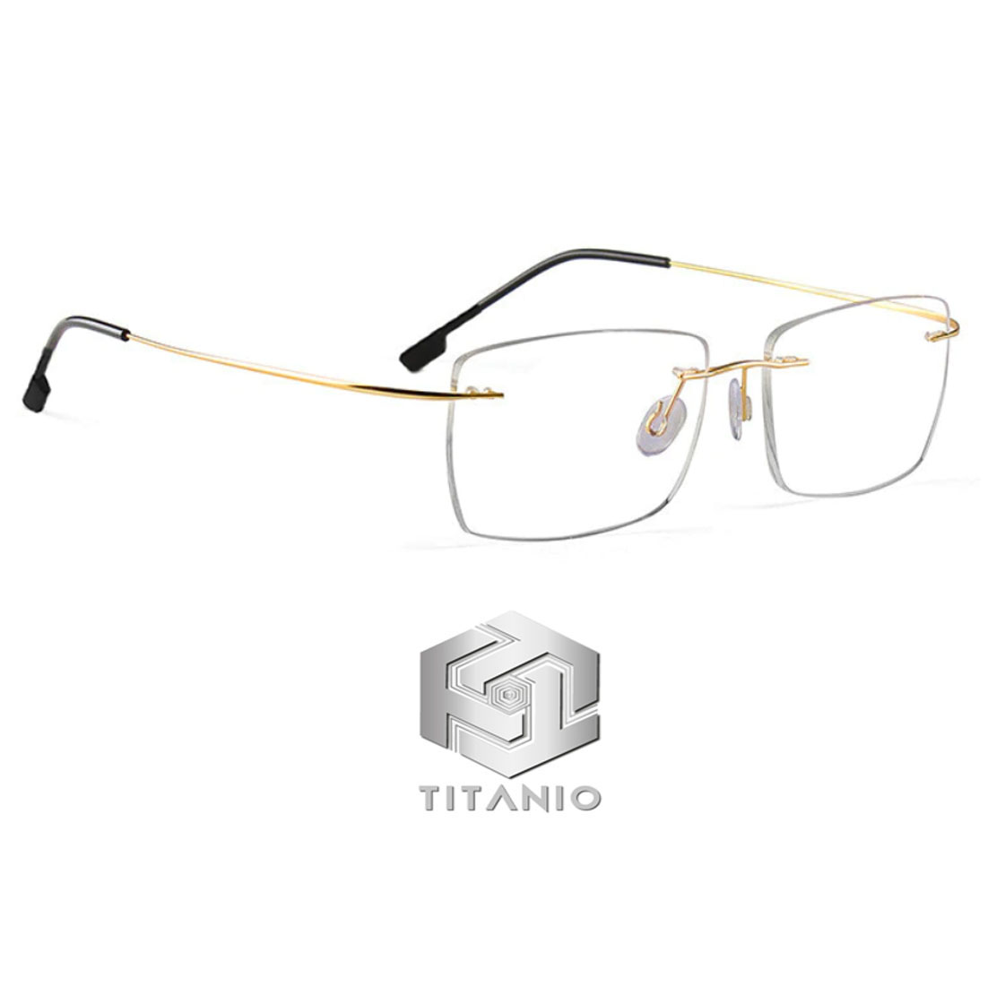 Gafas TITANIUM© Retro® GOLD Original 3 Tres Piezas Filtro AntiBlue® Pc Descanso