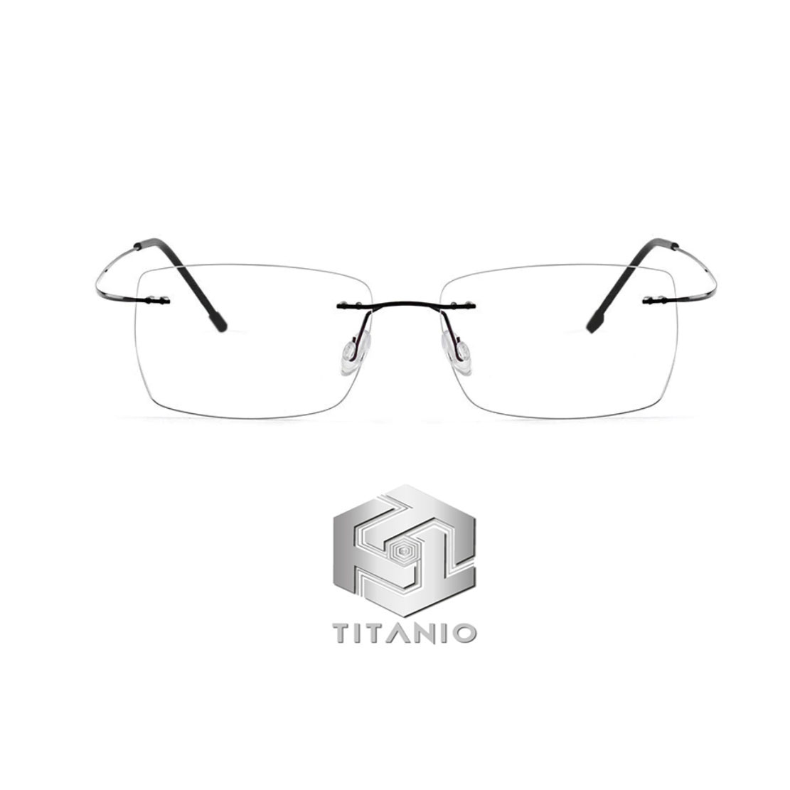 Gafas Ultralivianas LITE TITANIUM© Marco Optico 3 Piezas Titanio Para formulas 