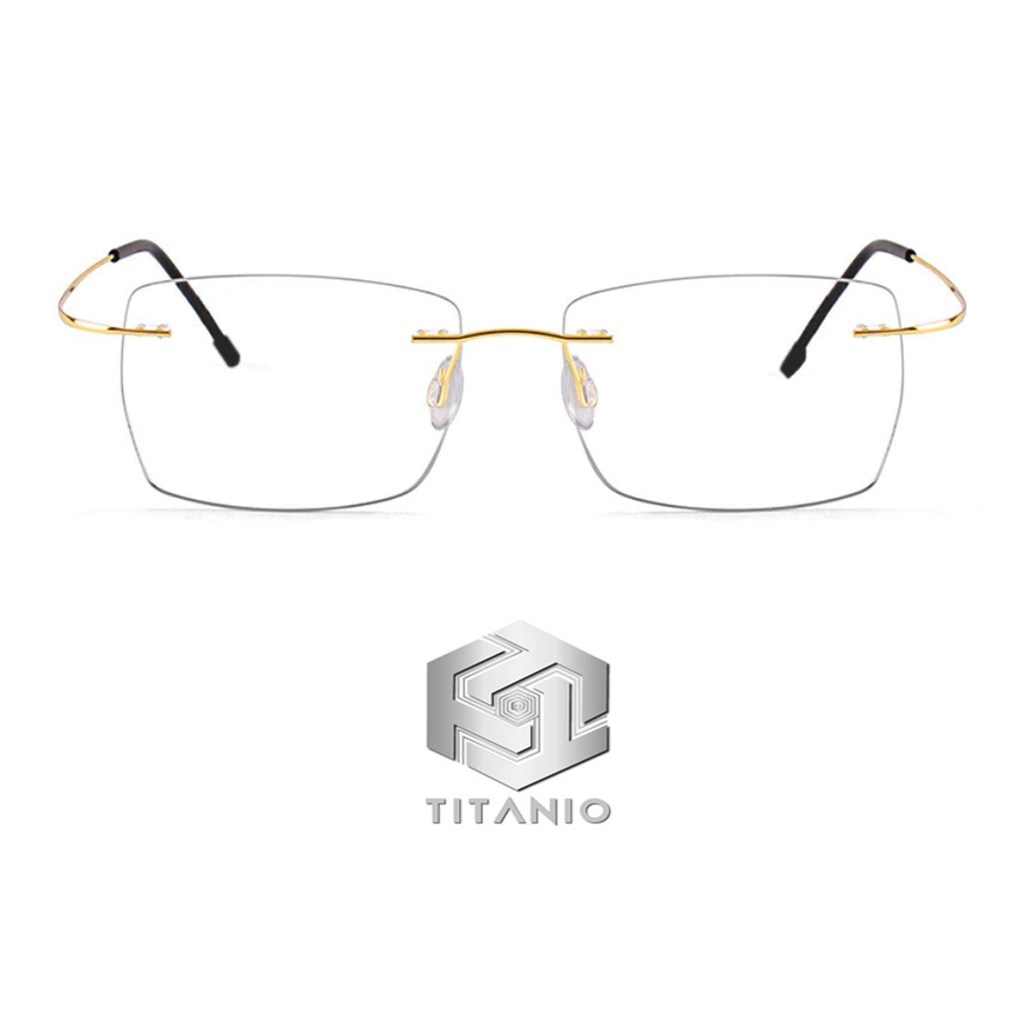 Gafas TITANIUM© Retro® GOLD Original 3 Tres Piezas Filtro AntiBlue® Pc Descanso