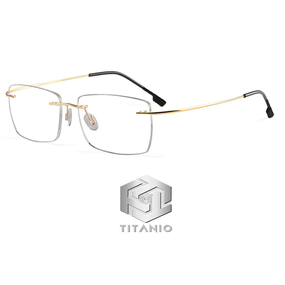 Gafas TITANIUM© Retro® GOLD Original 3 Tres Piezas Filtro AntiBlue® Pc Descanso