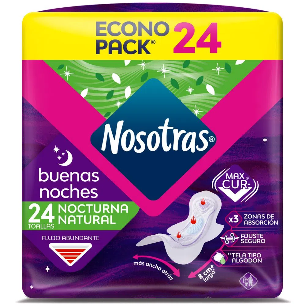 Toalla Higienica Nocturna NOSOTRAS X24 Unidades