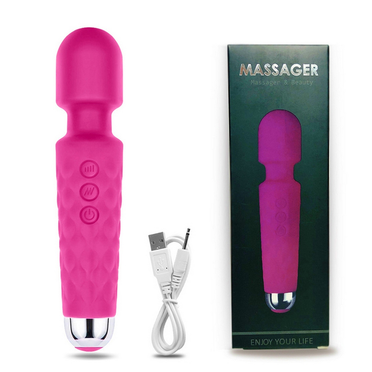 Vibrador Consolador Varita Clitoris Anal Recargable 26495-17