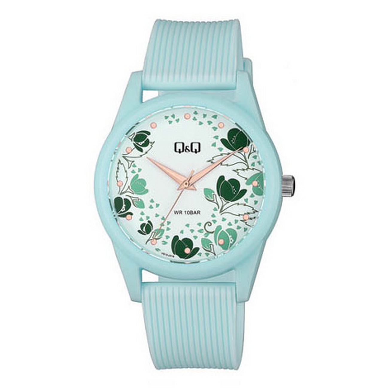 Reloj Q&q Qyq Floral Deportivo Dama Impermeable + Estuche