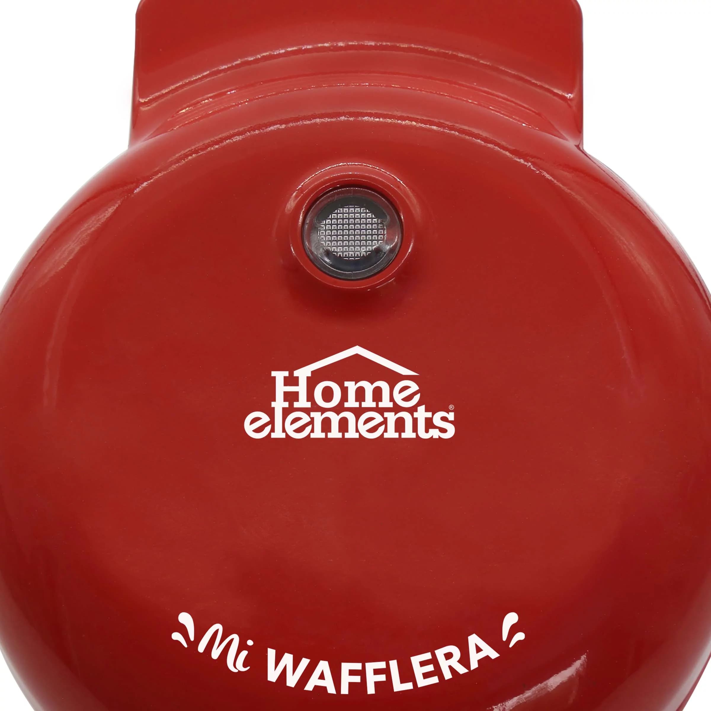 Mi Wafflera Home Elements Electrica Roja 12 Cm