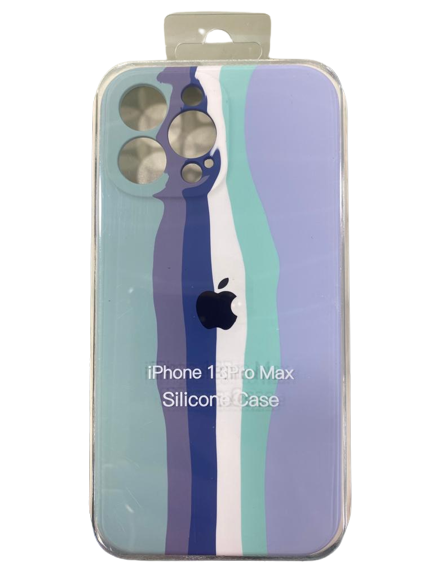Estuche Celular Iphone 13 pro Max Arcoiris Silicone Case