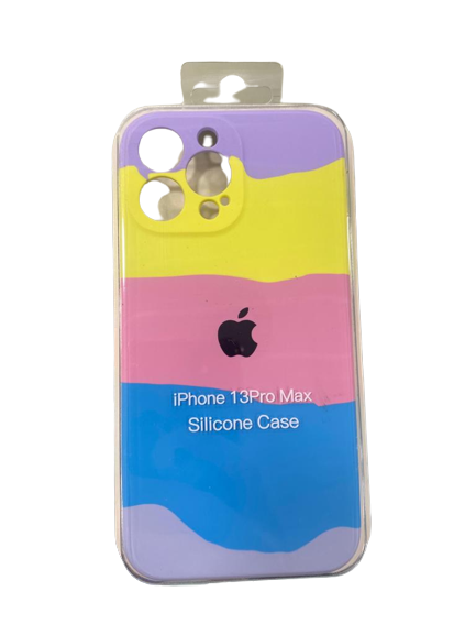 Estuche Celular Iphone 13 Pro Max Arcoiris Silicone Case
