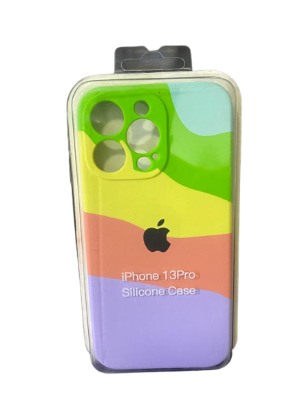 Estuche Celular Iphone 13 Pro  Arcoíris Silicone Case