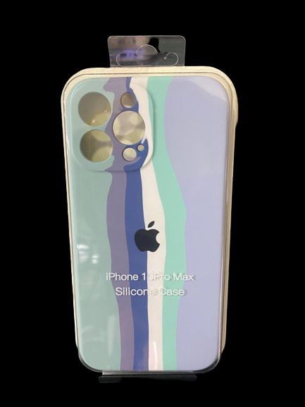 Estuche Celular Iphone 13 pro Max Arcoiris Silicone Case