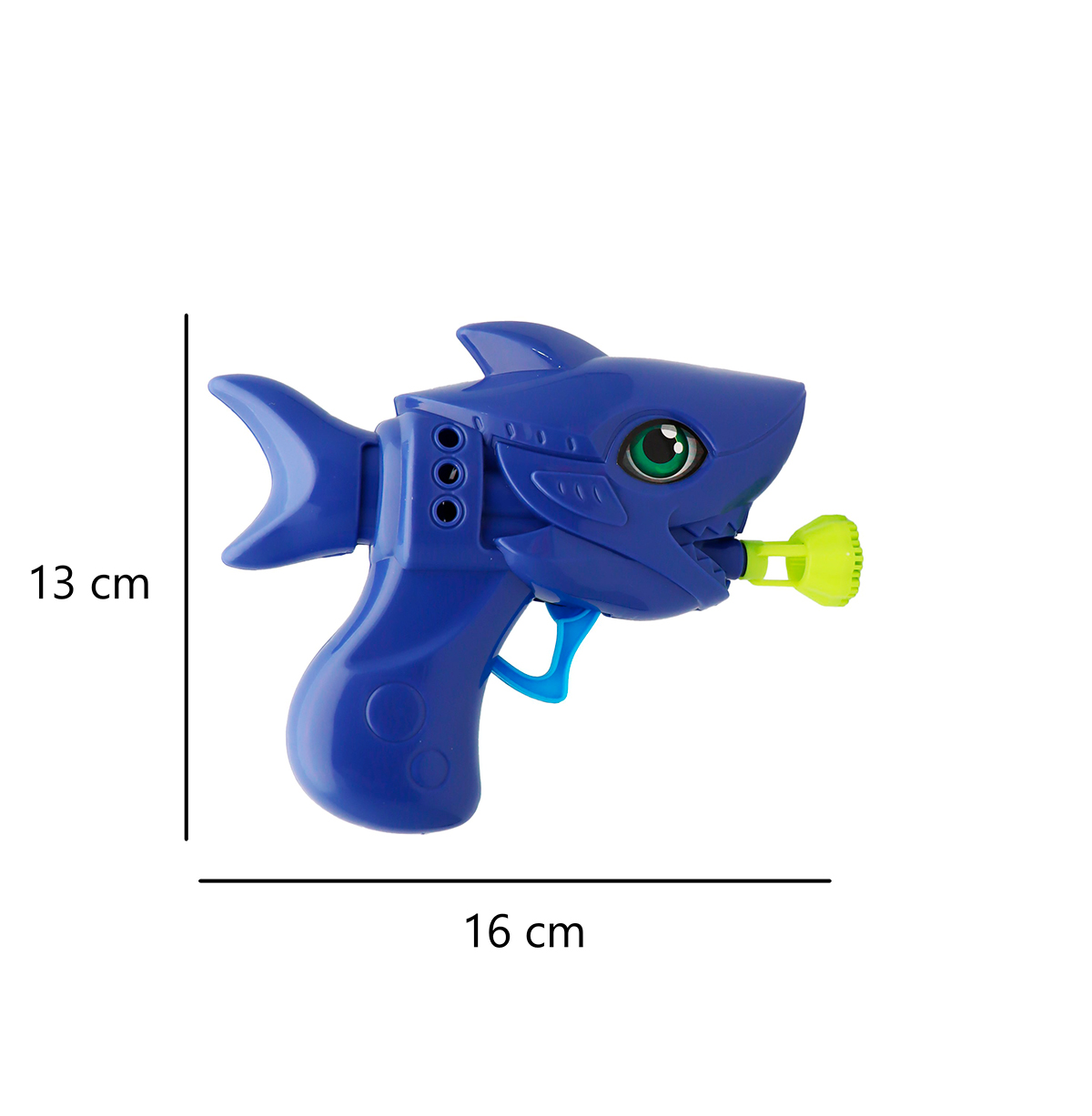 Pistola Lanzador De Agua Tiburón Piscina + Liquido Jabonoso Azul Oscuro